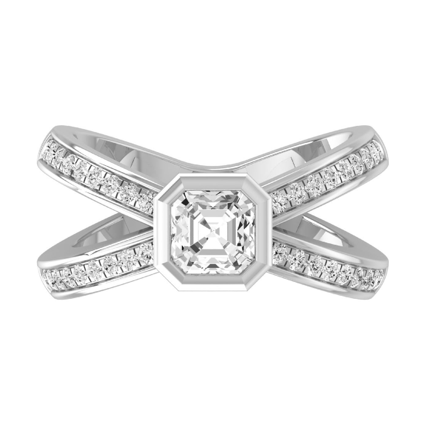 Asscher Diamond Engagement Ring