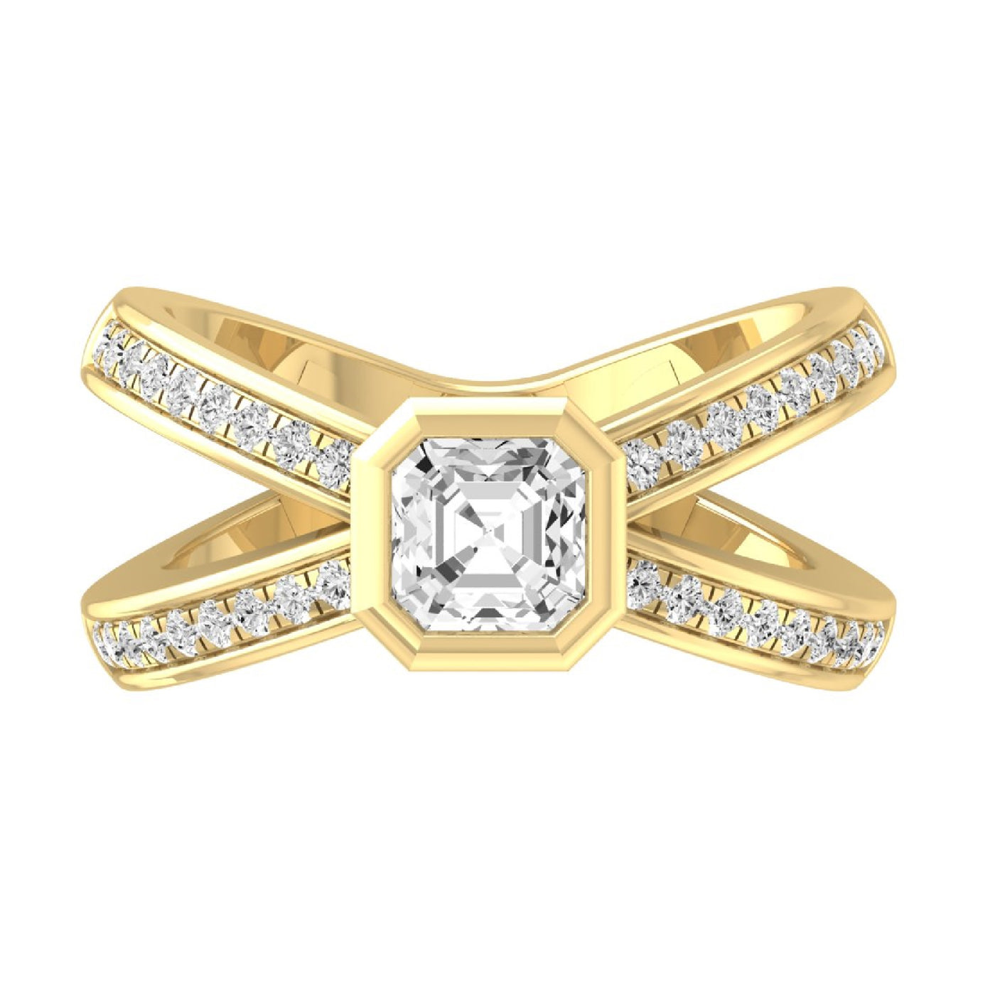 Asscher Diamond Engagement Ring