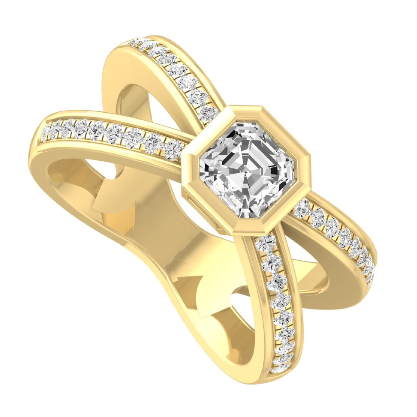 Asscher Diamond Engagement Ring