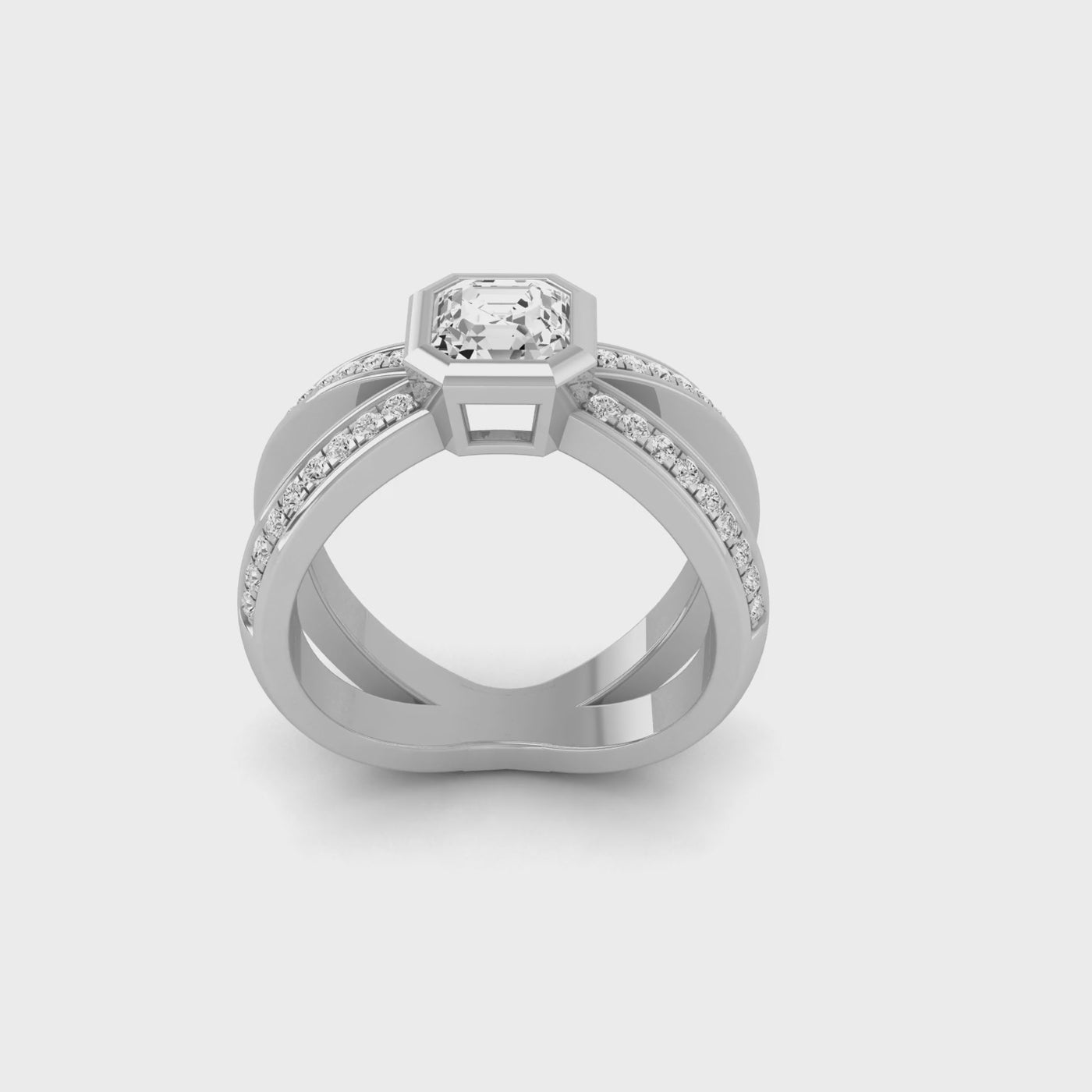 Asscher Diamond Engagement Ring