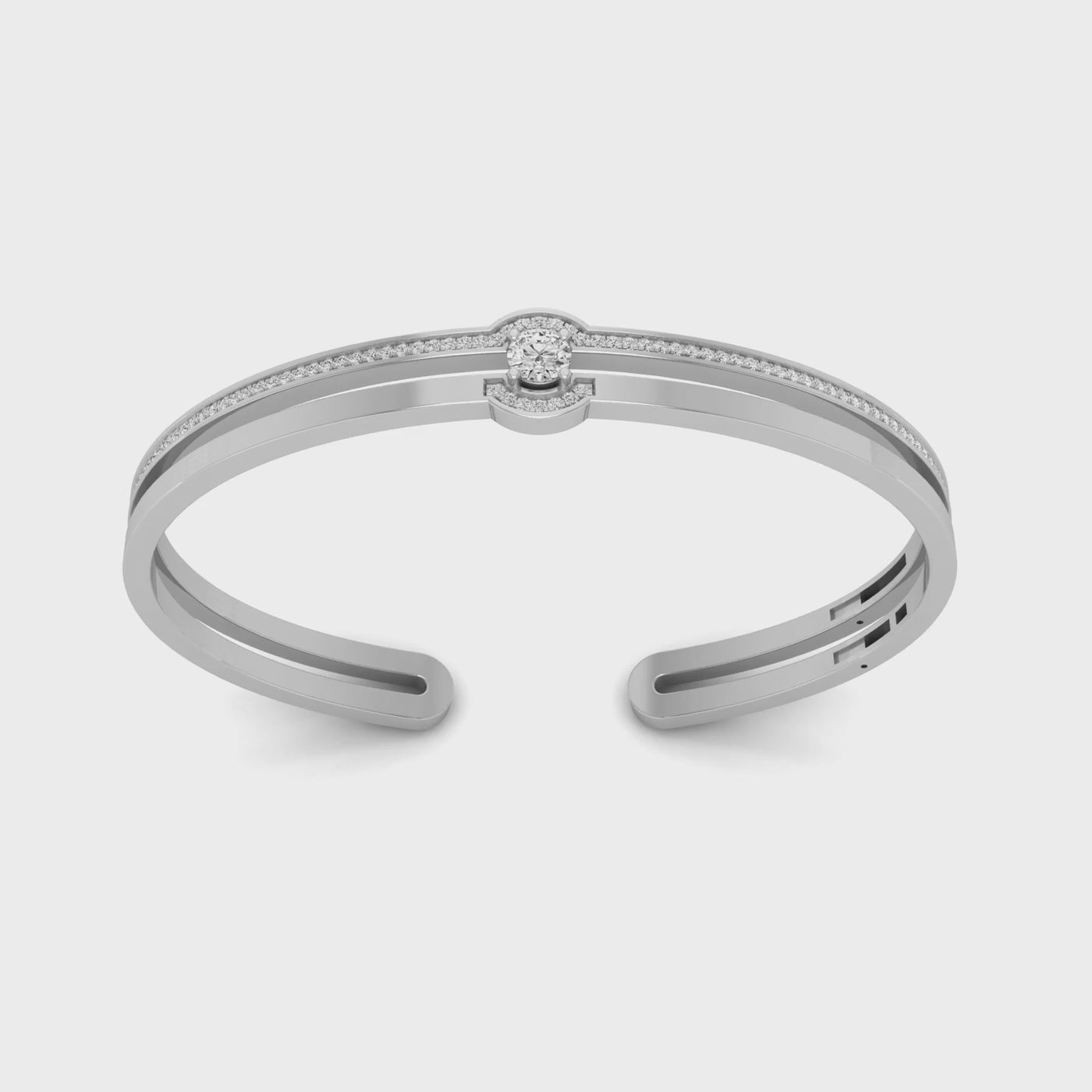 Round Diamond Bangle Size 7