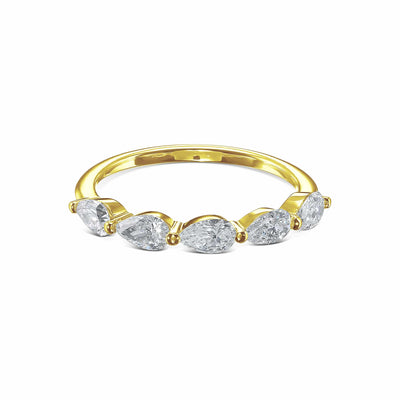 Pear Half Eternity Band, East to West
