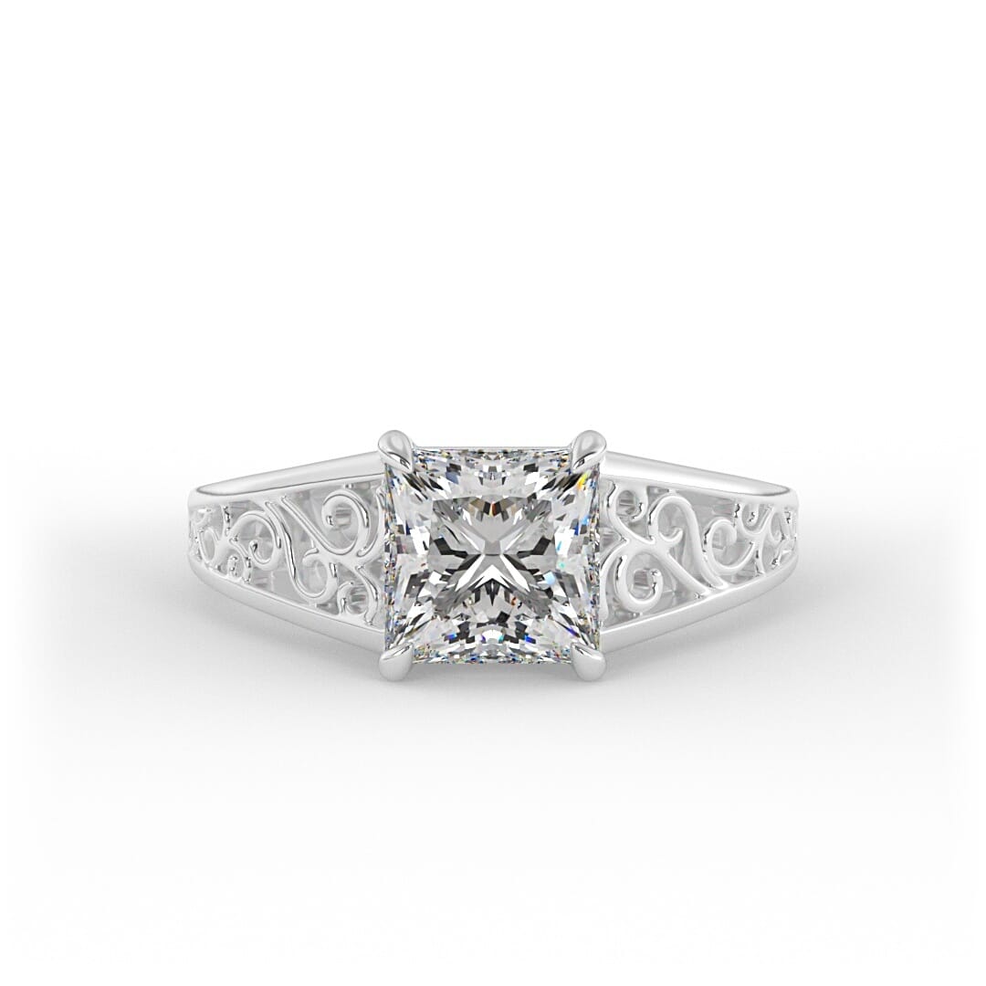 Anastasia Princess Vintage Set Engagement Ring