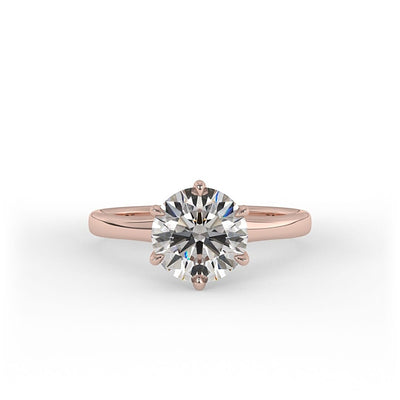 Audrey Brilliant Round Solitaire Set Lab Grown Engagement Ring