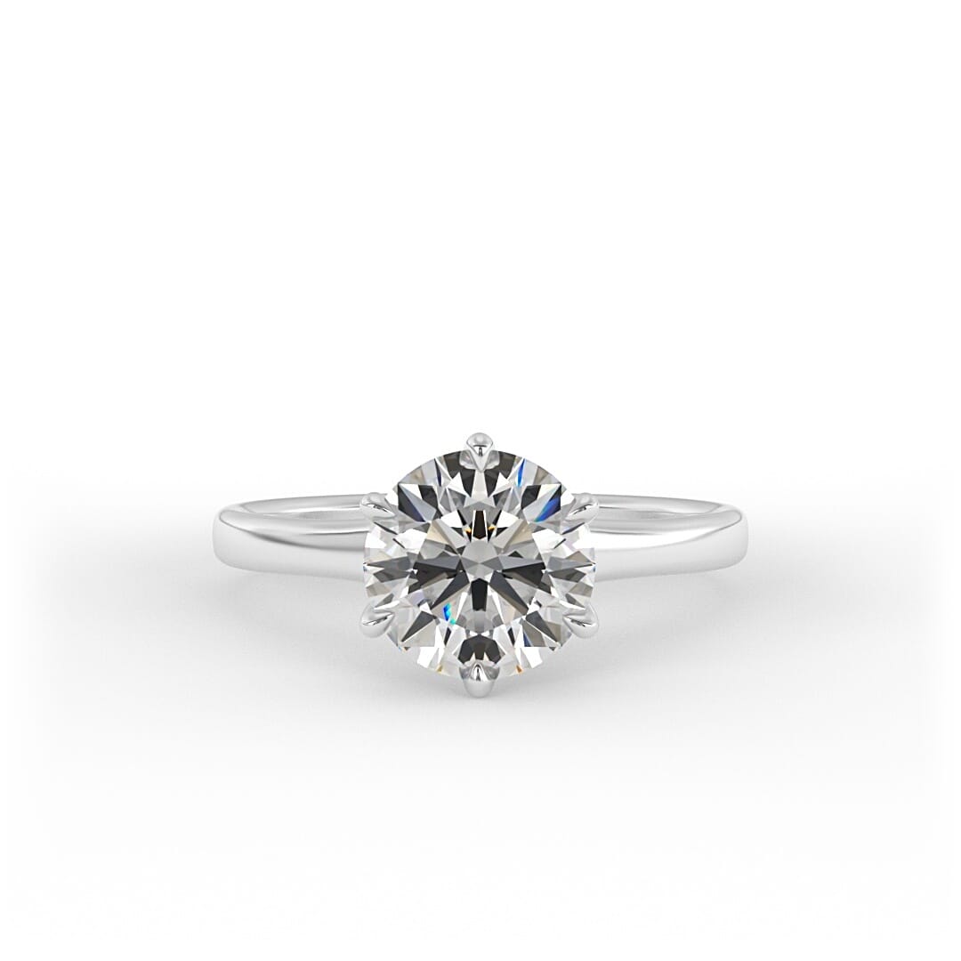 Audrey Brilliant Round Solitaire Set Engagement Ring