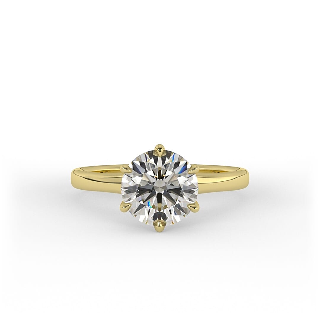 Audrey Brilliant Round Solitaire Set Engagement Ring