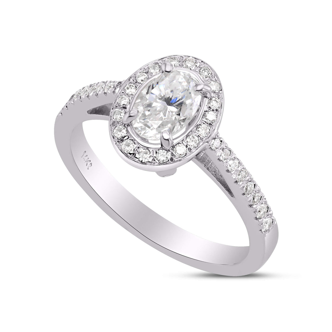 Gia Oval Lab Grown Engagement Ring