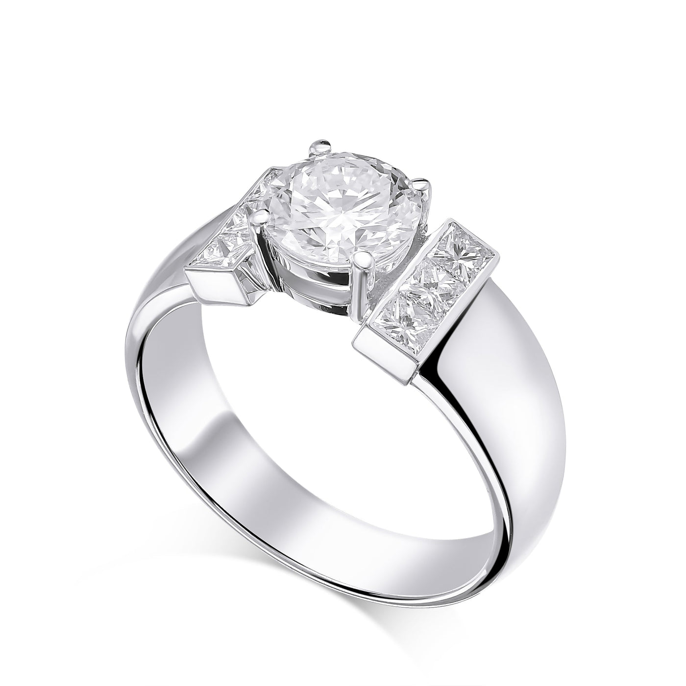 Leora Brilliant Round Engagement Ring