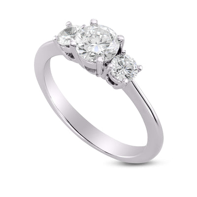 Dana 3-Stone Brilliant Round Engagement Ring