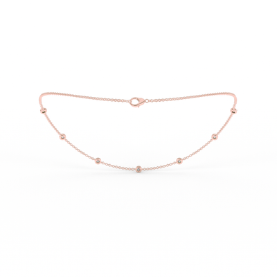 7-Diamond Bezel Set Necklace