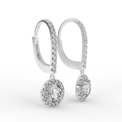 Brilliant Round Diamond Drop Earrings