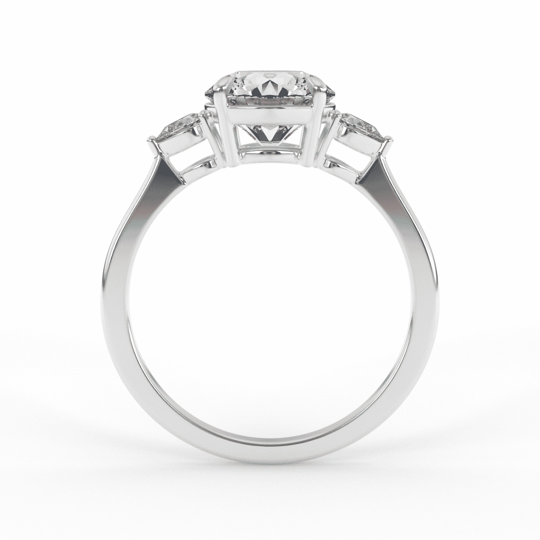 Brooklyn Brilliant Round 3 - Stone Set Engagement Ring