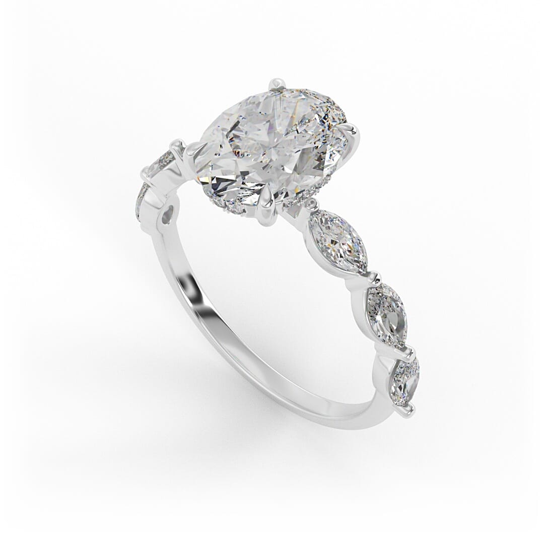 Camila Oval Prong Set Lab Grown Engagement Ring
