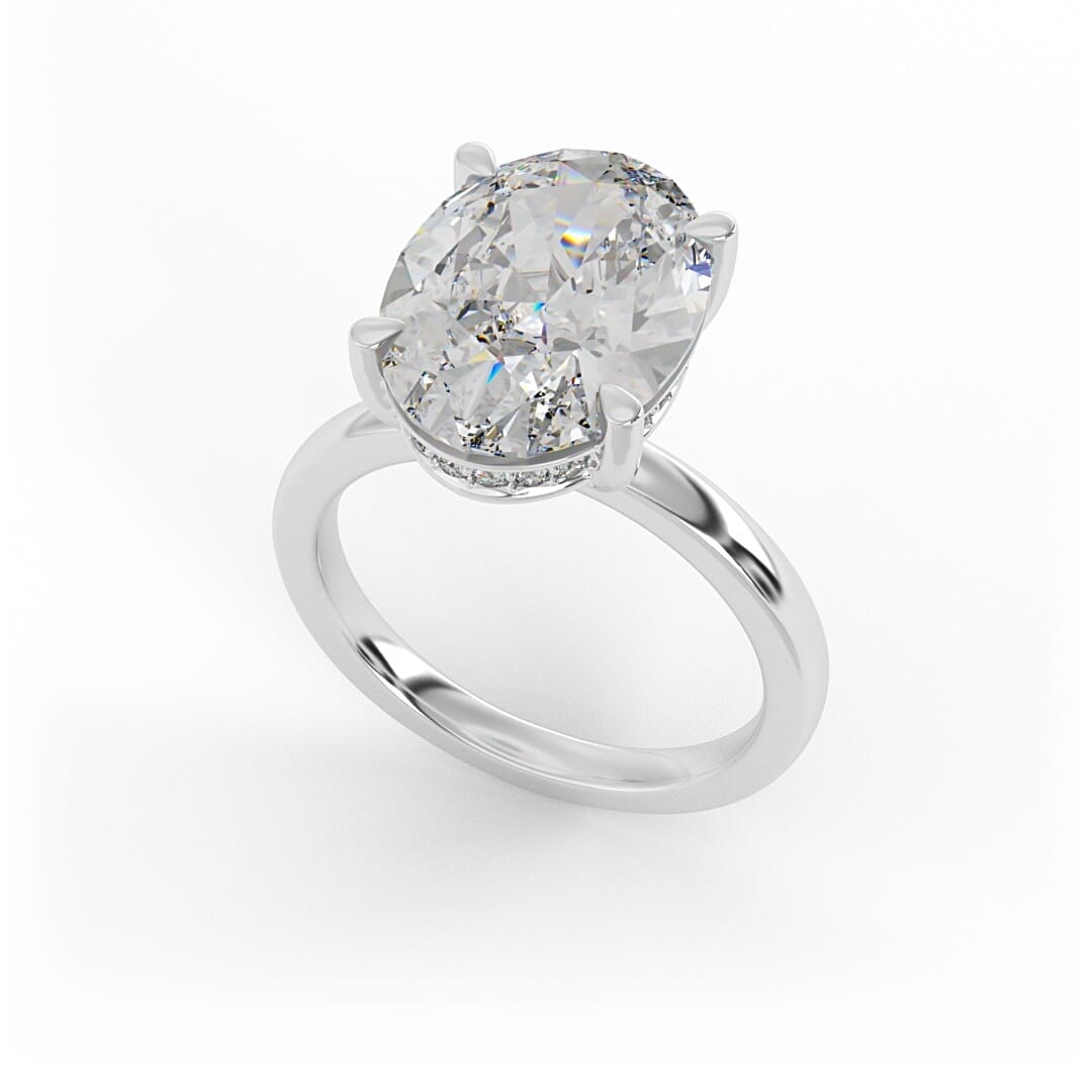 Charlotte Oval Solitaire Set Engagement Ring