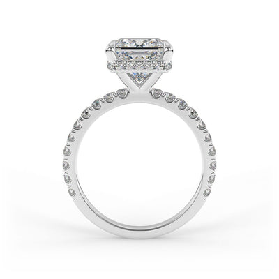 Clara Princess Pave Set Engagement Ring