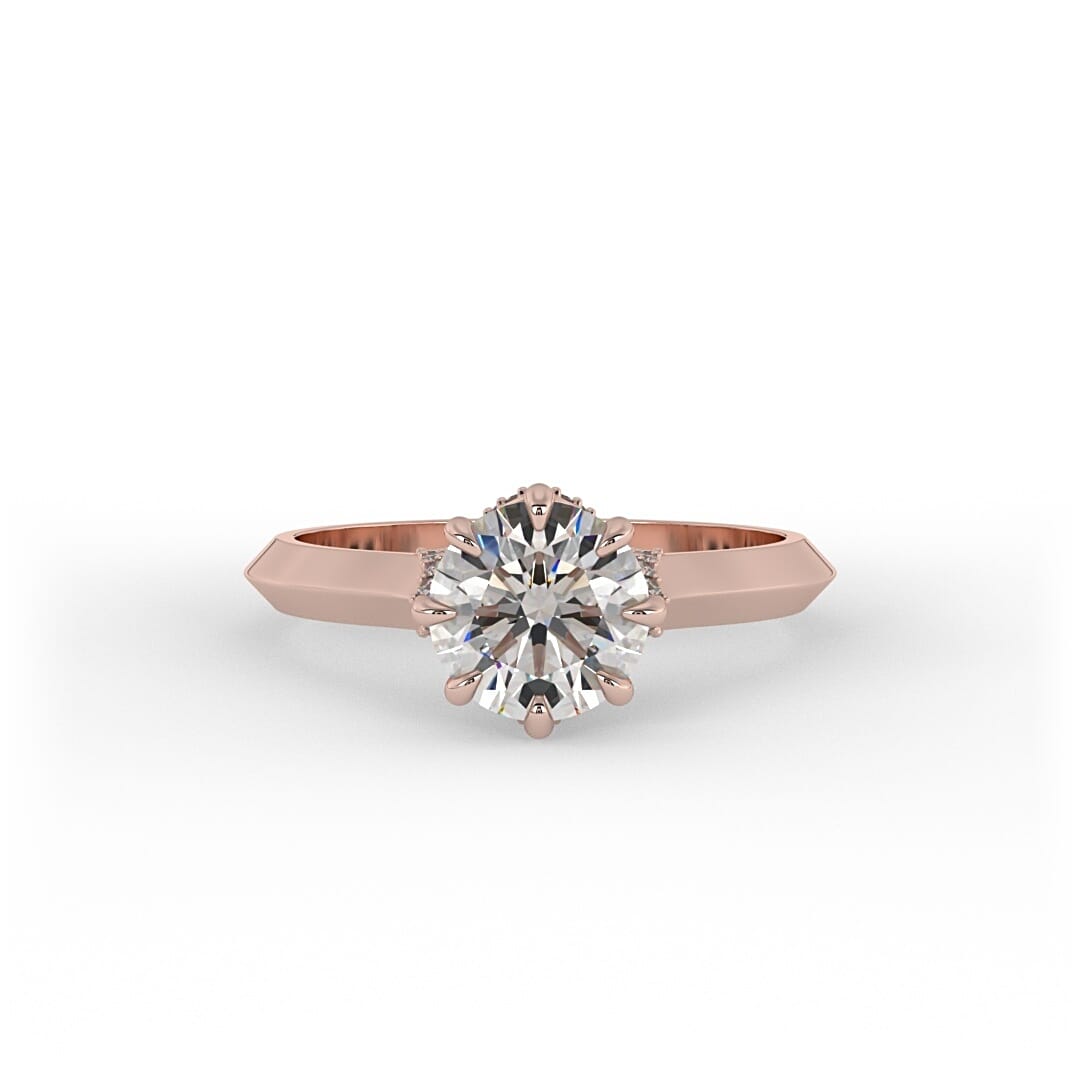 Daisy Brilliant Round Solitaire Set Engagement Ring