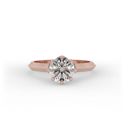 Daisy Brilliant Round Solitaire Set Engagement Ring