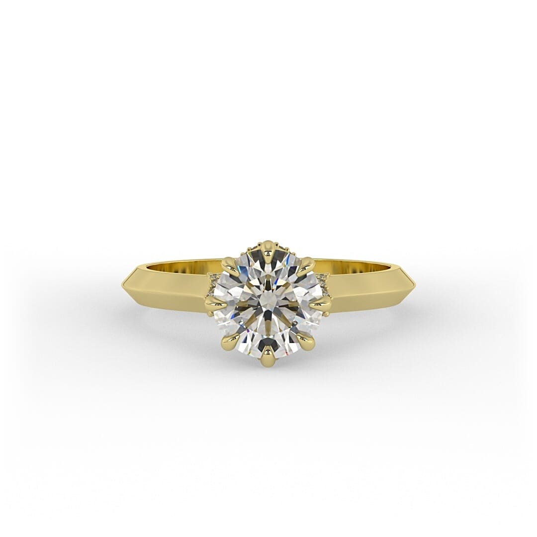 Daisy Brilliant Round Solitaire Set Lab Grown Engagement Ring