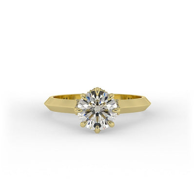 Daisy Brilliant Round Solitaire Set Engagement Ring