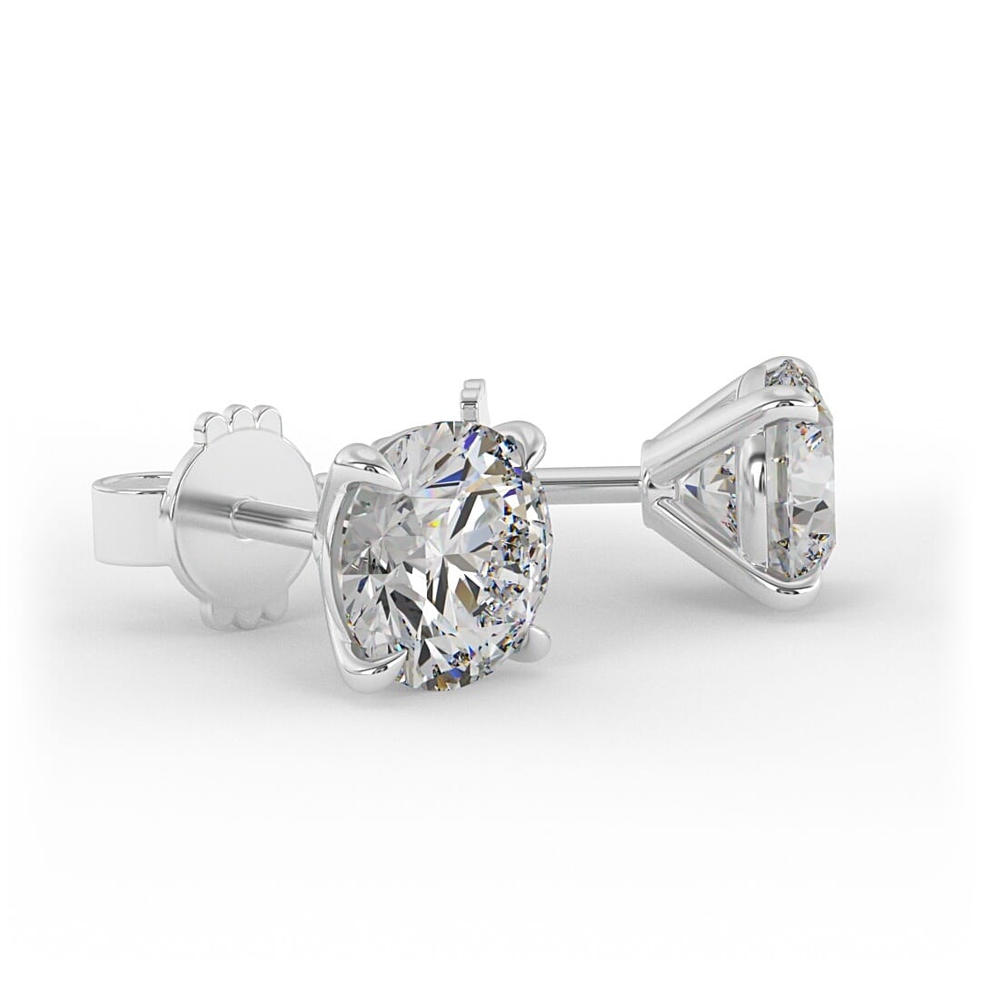 Diamond Brilliant Round Stud Earrings