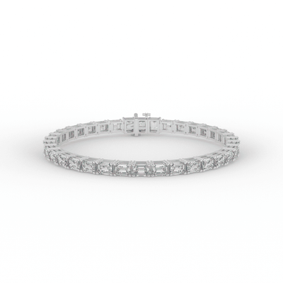 Diamond Emerald Lab Grown Tennis Bracelet