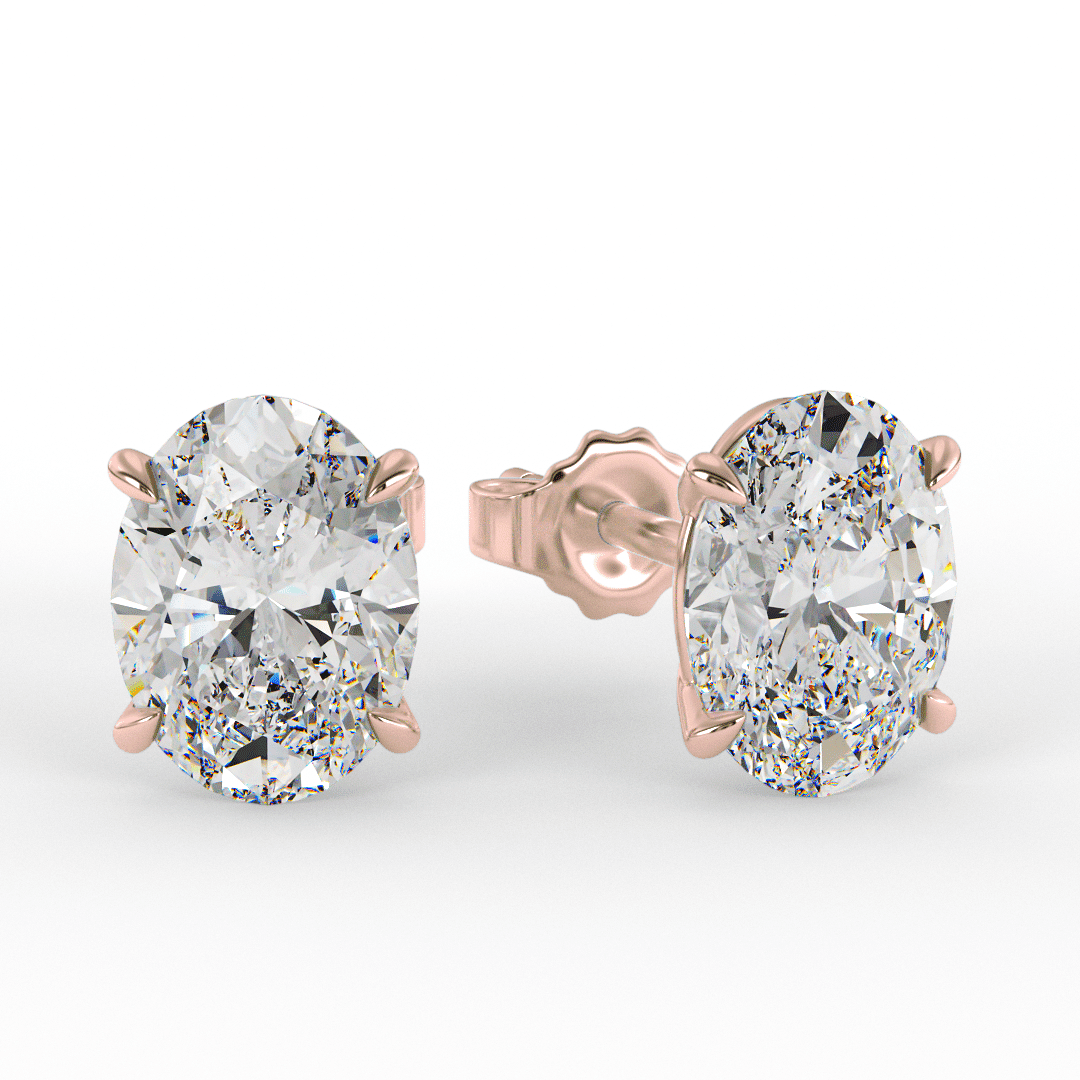 Lab Grown Diamond Oval Stud Earrings – WONDER JEWELERS