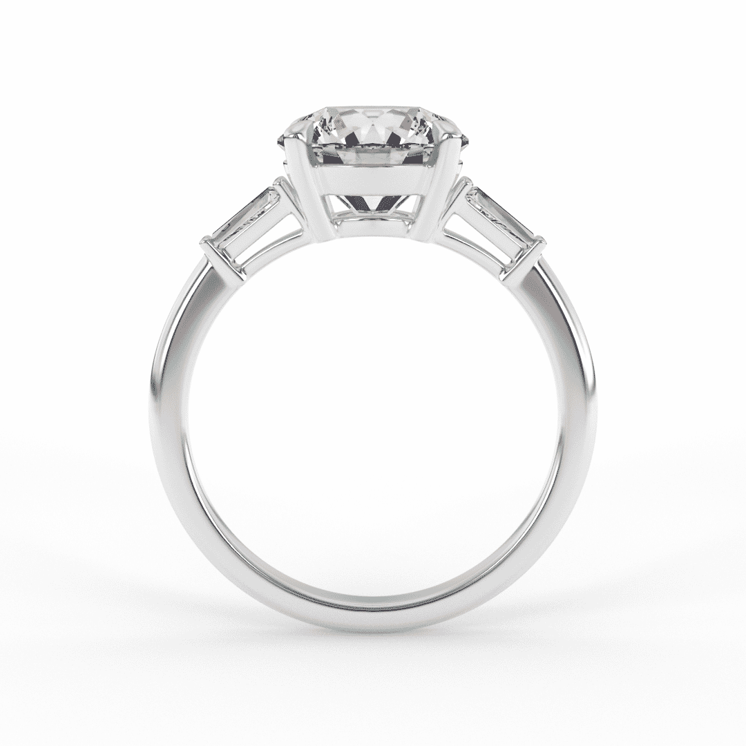 Ella Brilliant Round 3 - Stone Set Lab Grown Engagement Ring