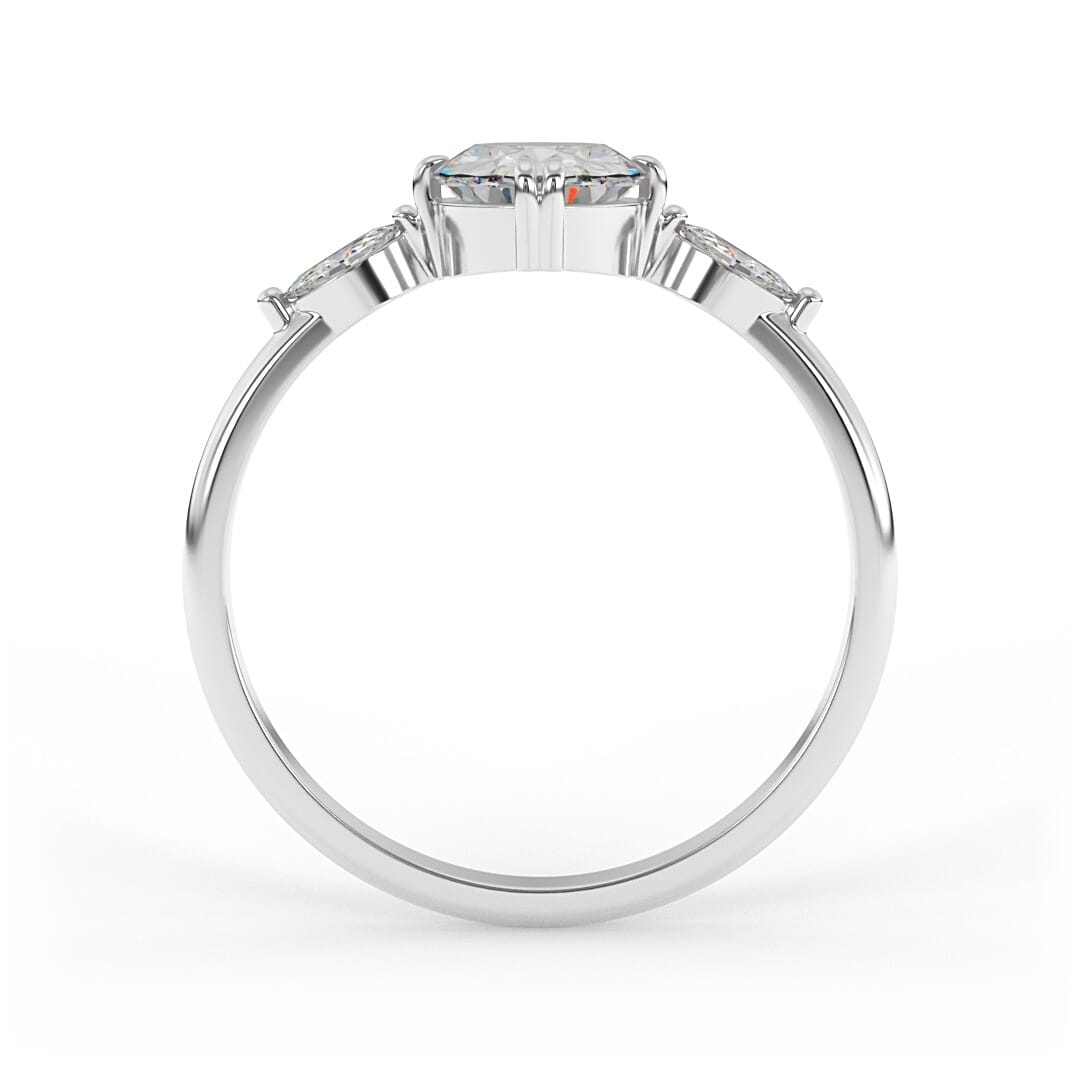 Ellie Oval 3 - Stone Set Lab Grown Engagement Ring