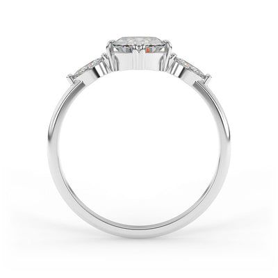 Ellie Oval 3 - Stone Set Lab Grown Engagement Ring