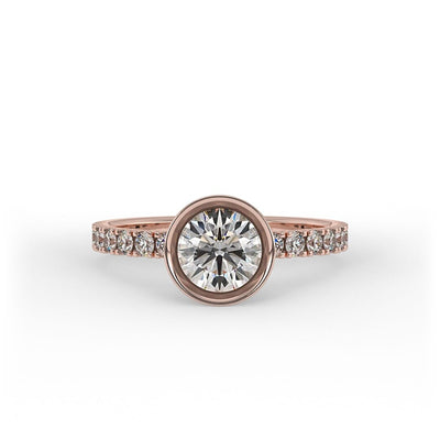 Eve Brilliant Round Bezel Set Engagement Ring
