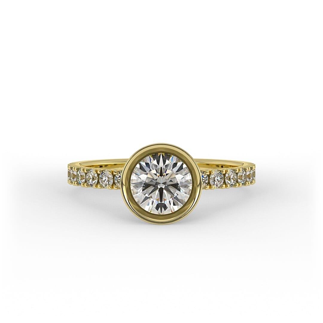 Eve Brilliant Round Bezel Set Lab Grown Engagement Ring