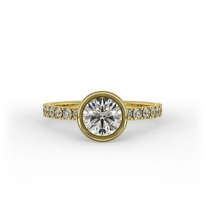 Eve Brilliant Round Bezel Set Engagement Ring