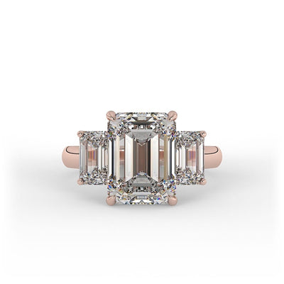 Harper Emerald 3 - Stone Set Lab Grown Engagement Ring