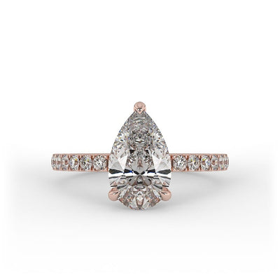 Isla Pear Pave Set Engagement Ring