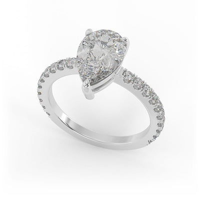 Isla Pear Pave Set Engagement Ring