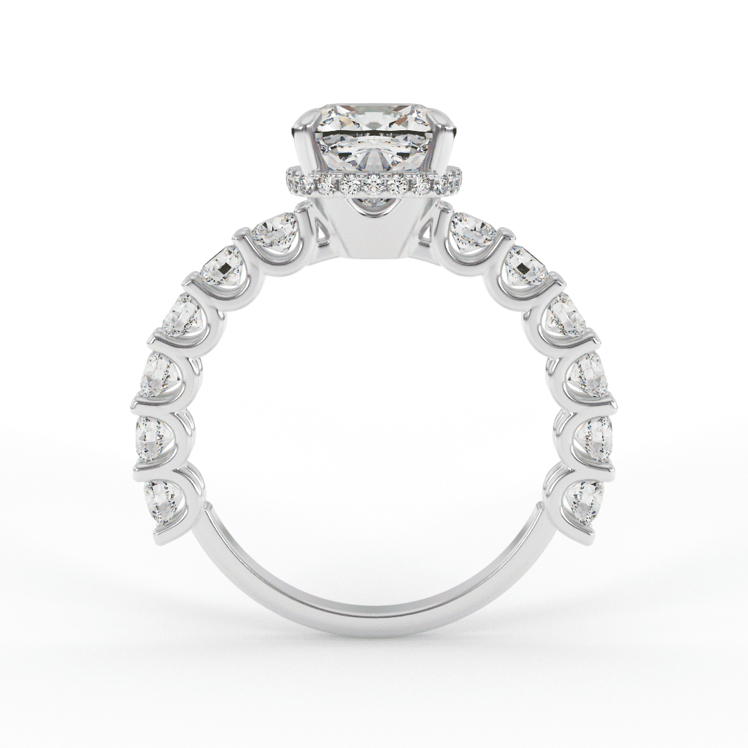 Jessica Cushion Pave Set Engagement Ring