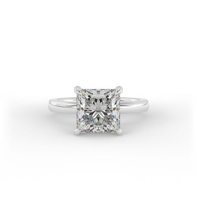 Lucy Princess Solitaire Set Lab Grown Engagement Ring