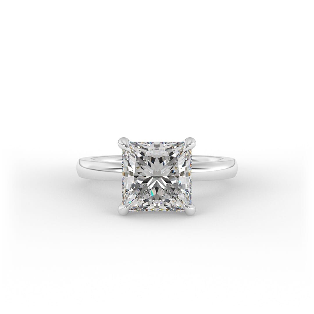 Lucy Princess Solitaire Set Engagement Ring