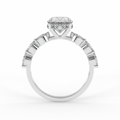 Mai Oval Prong Set Lab Grown Engagement Ring