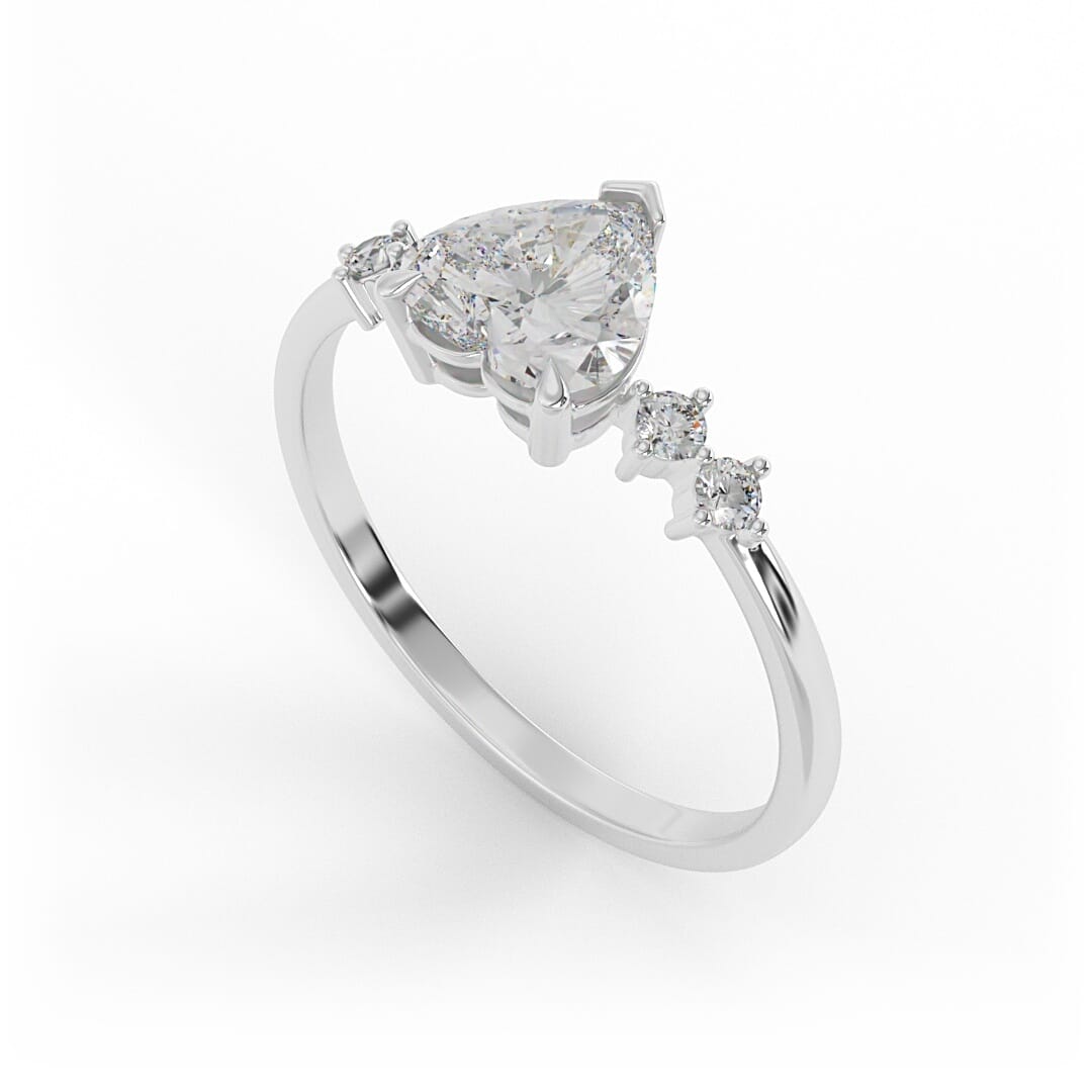 Margaret Heart Prong Set Engagement Ring
