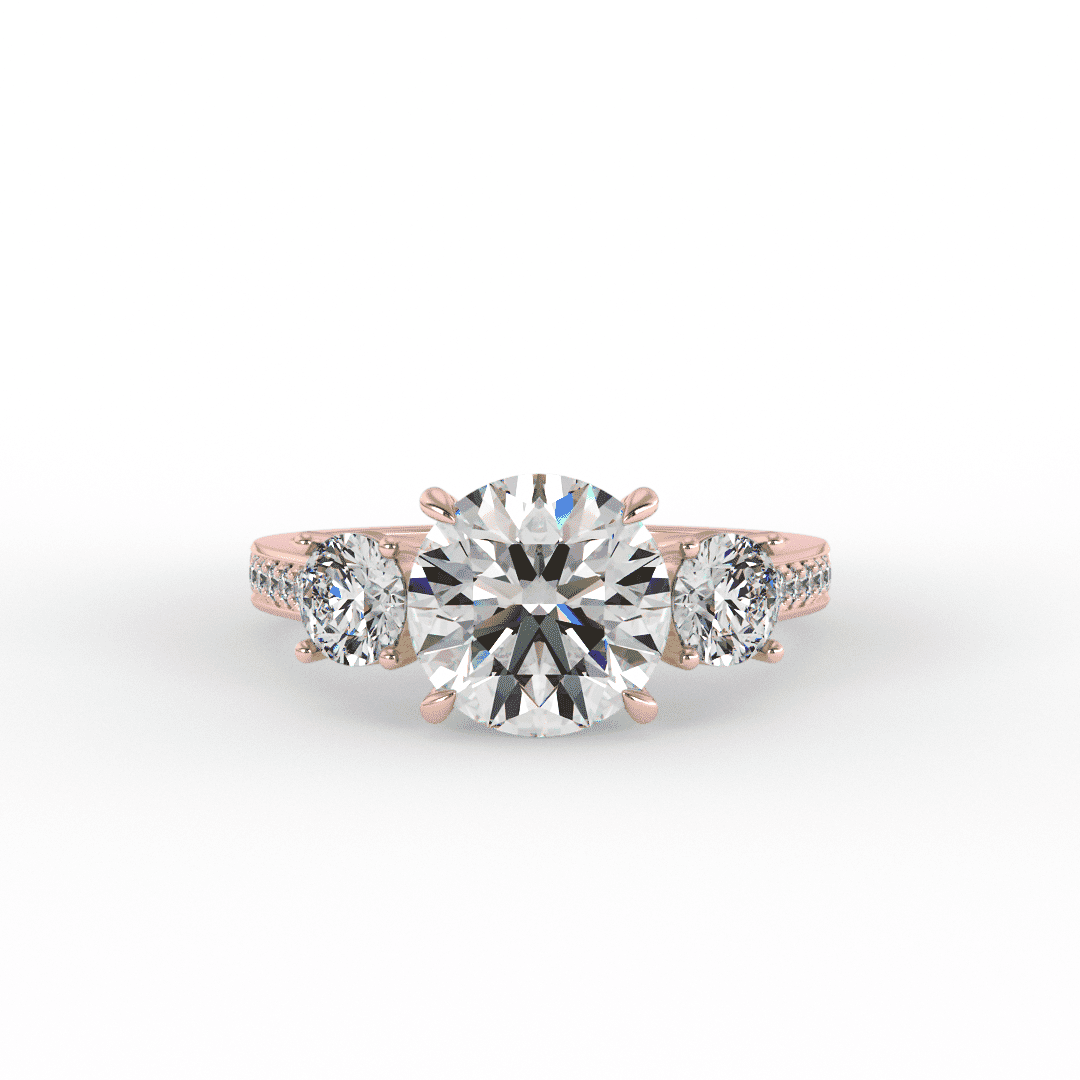 Michelle Brilliant Round 3 - Stone Set Engagement Ring