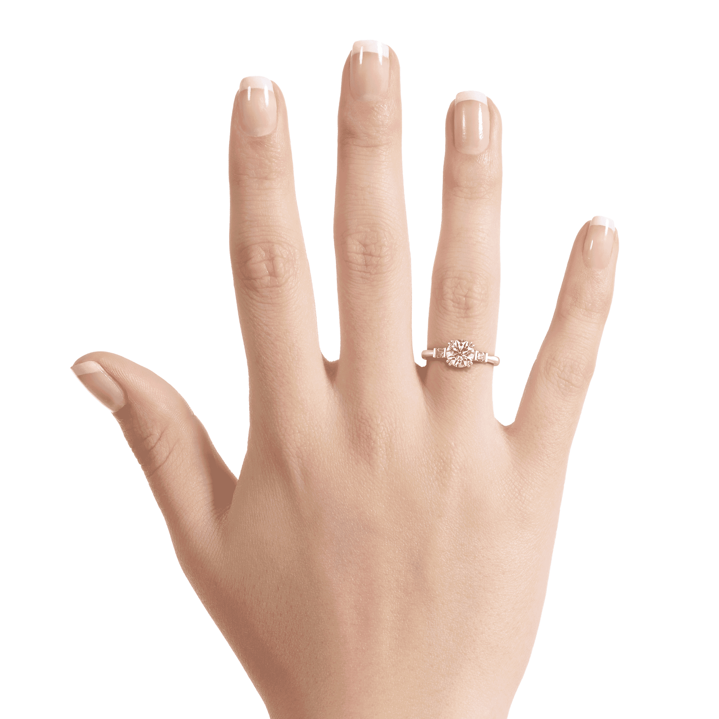 Naomi Brilliant Round 3 - Stone Set Lab Grown Engagement Ring