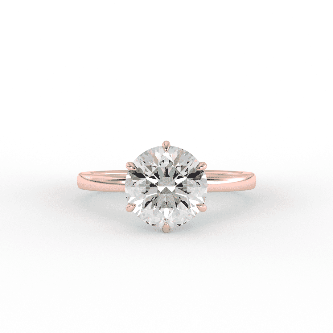 Natalia Brilliant Round Solitaire Set Engagement Ring