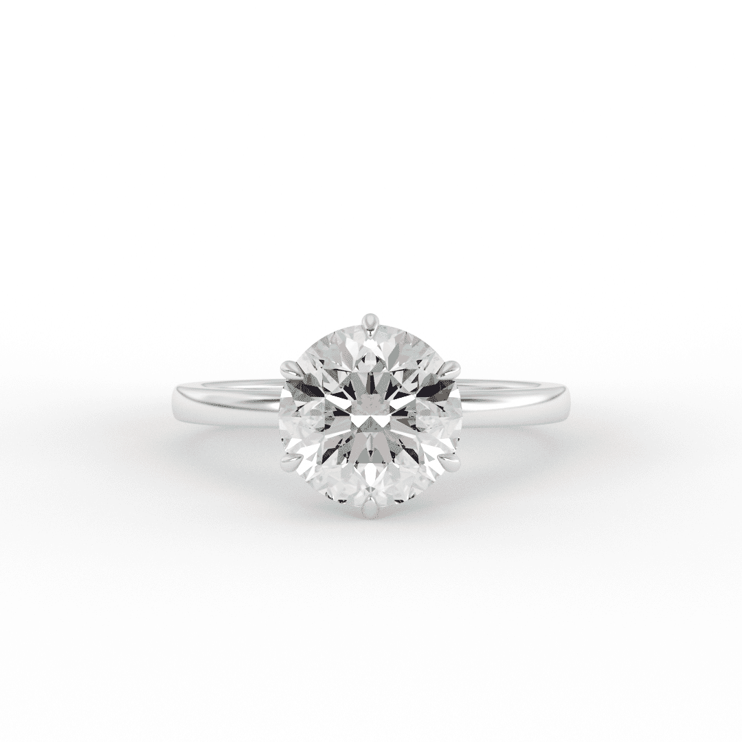 Natalia Brilliant Round Solitaire Set Engagement Ring