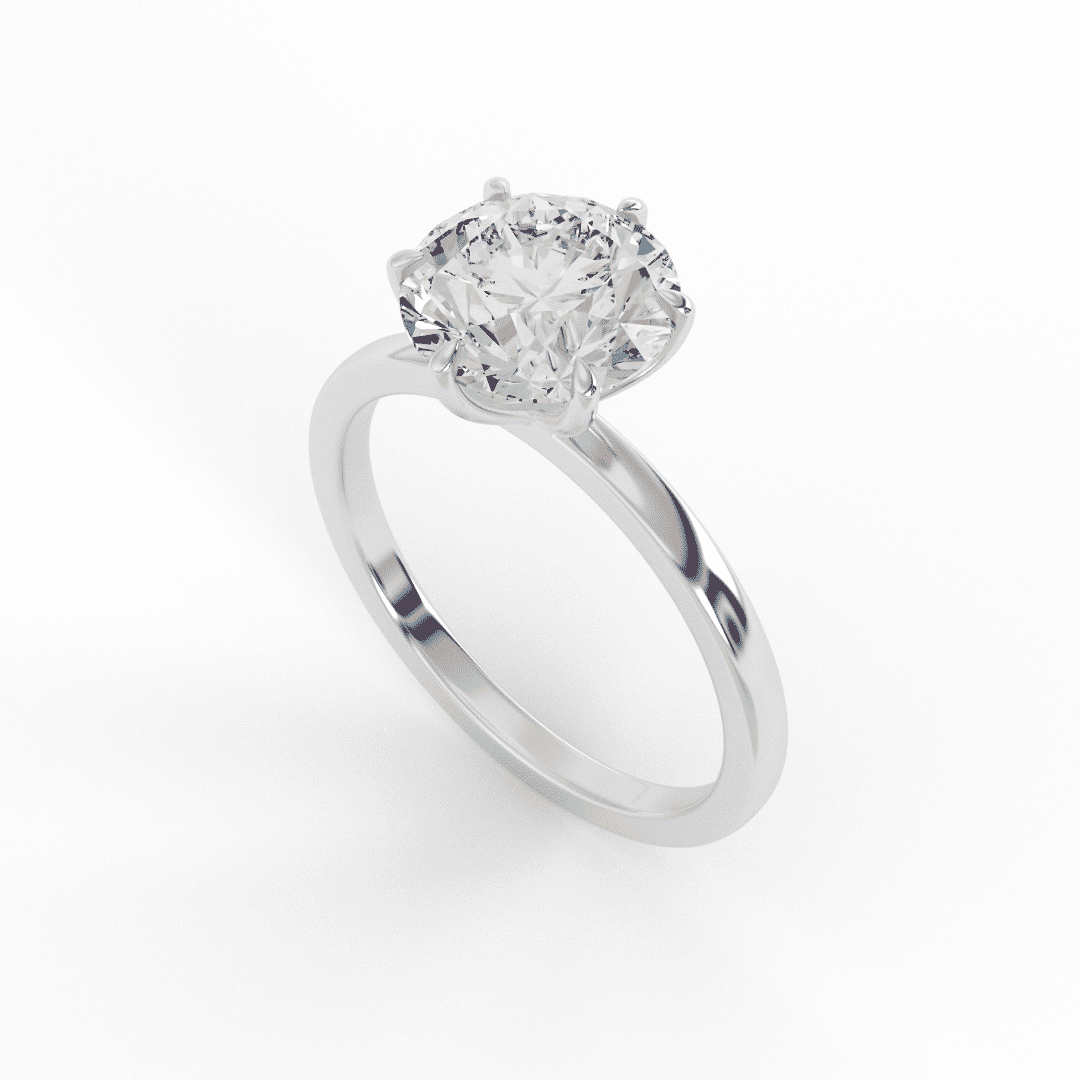 Natalia Brilliant Round Solitaire Set Engagement Ring