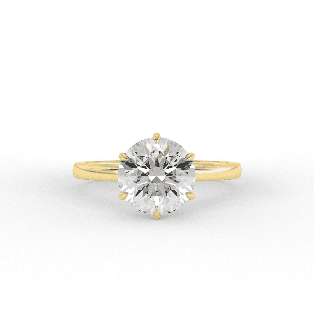 Natalia Brilliant Round Solitaire Set Engagement Ring