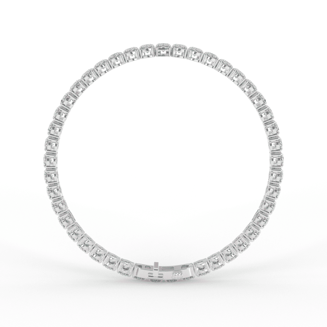 Oval Diamond Tennis Bracelet