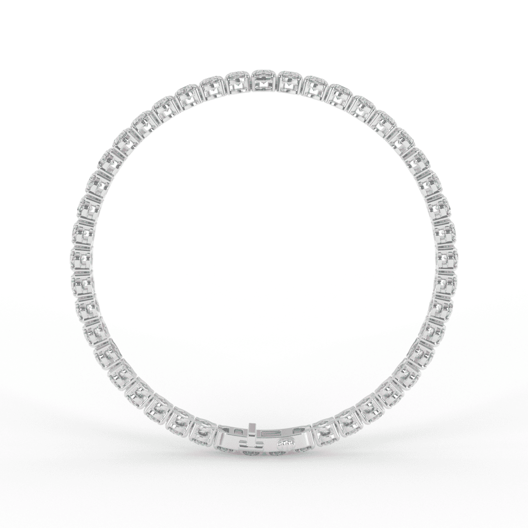 Oval Diamond Lab Grown Tennis Bracelet