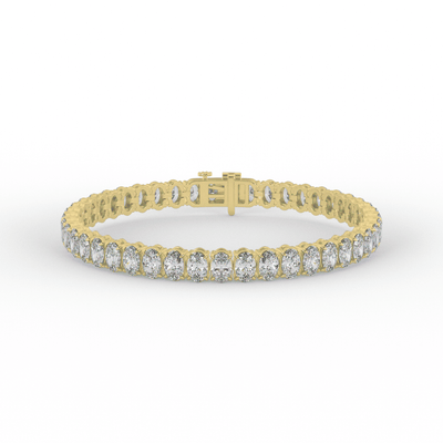 Oval Diamond Lab Grown Tennis Bracelet