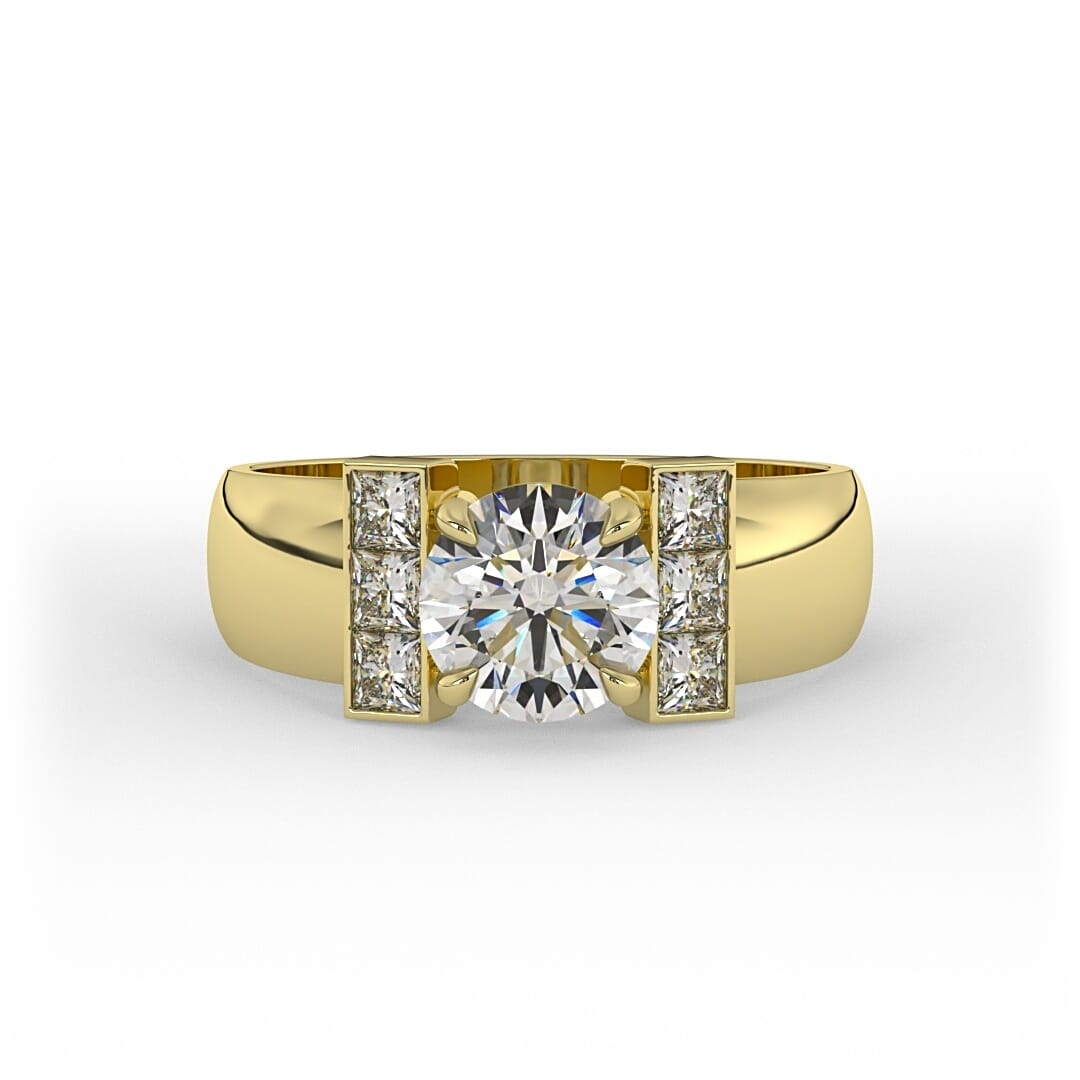 Penelope Brilliant Round Channel Set Engagement Ring